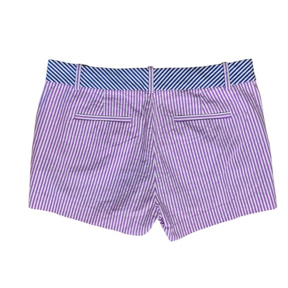 J. Crew Purple Mixed Stripe Shorts Size 4 - Picture 4 of 5